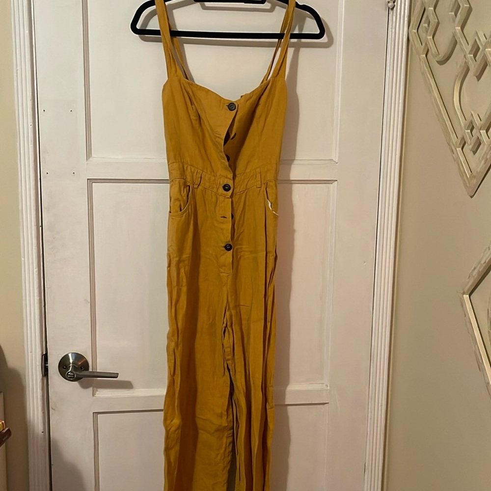 Reformation Mustard Jumpsuit
